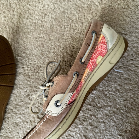 Sperry Top-sider Boat Shoes with Orange Detail - Size 9 - Picture 4 of 7